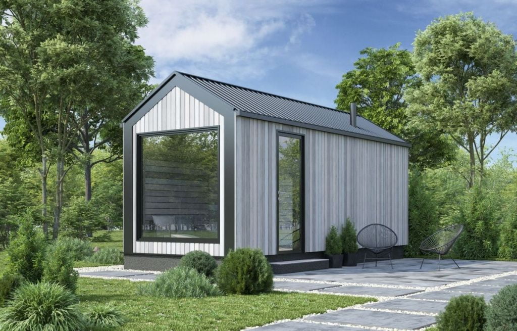 Мобильная баня Барнхаус Panorama Wood 4х2,4