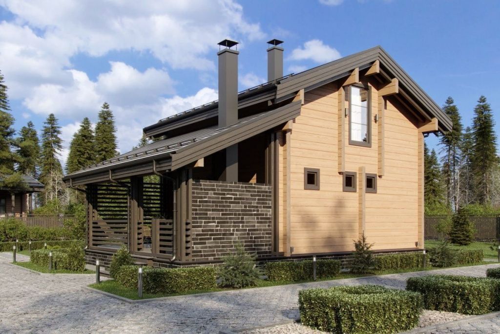 Баня из клееного бруса Прага