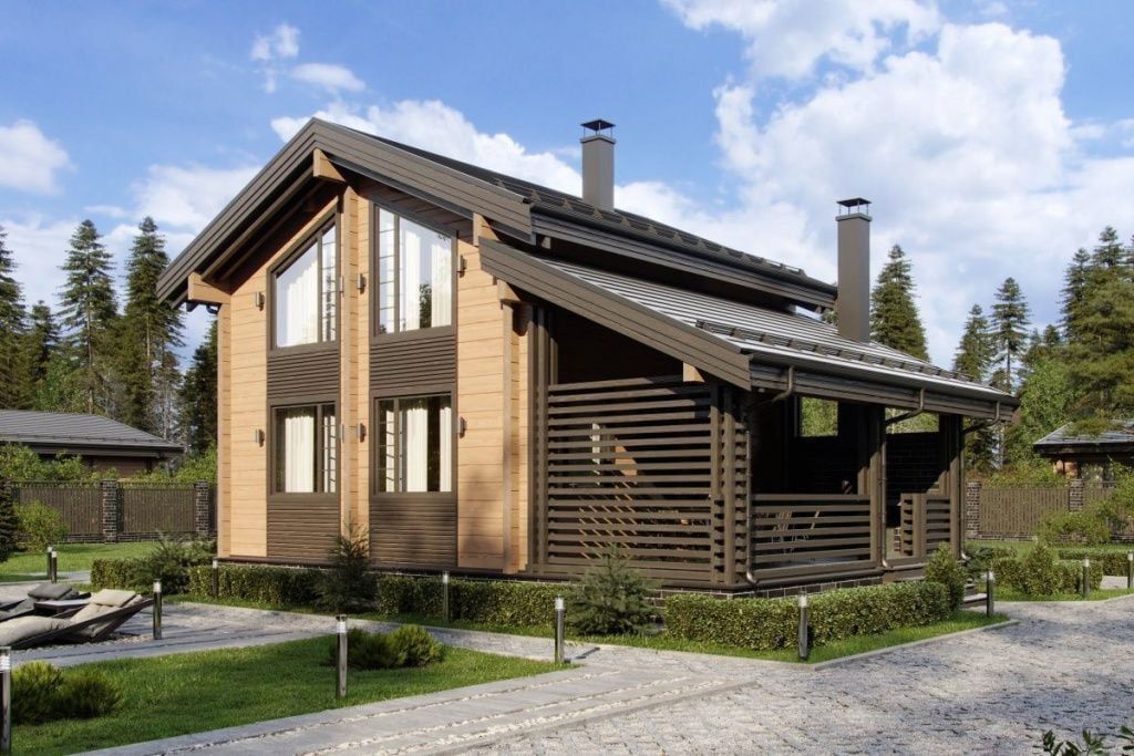 Баня из клееного бруса Прага