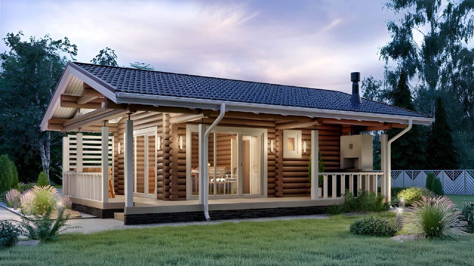 Финская баня из бревна Рочестер