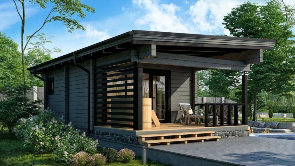 Финская баня из клееного бруса Сорренто