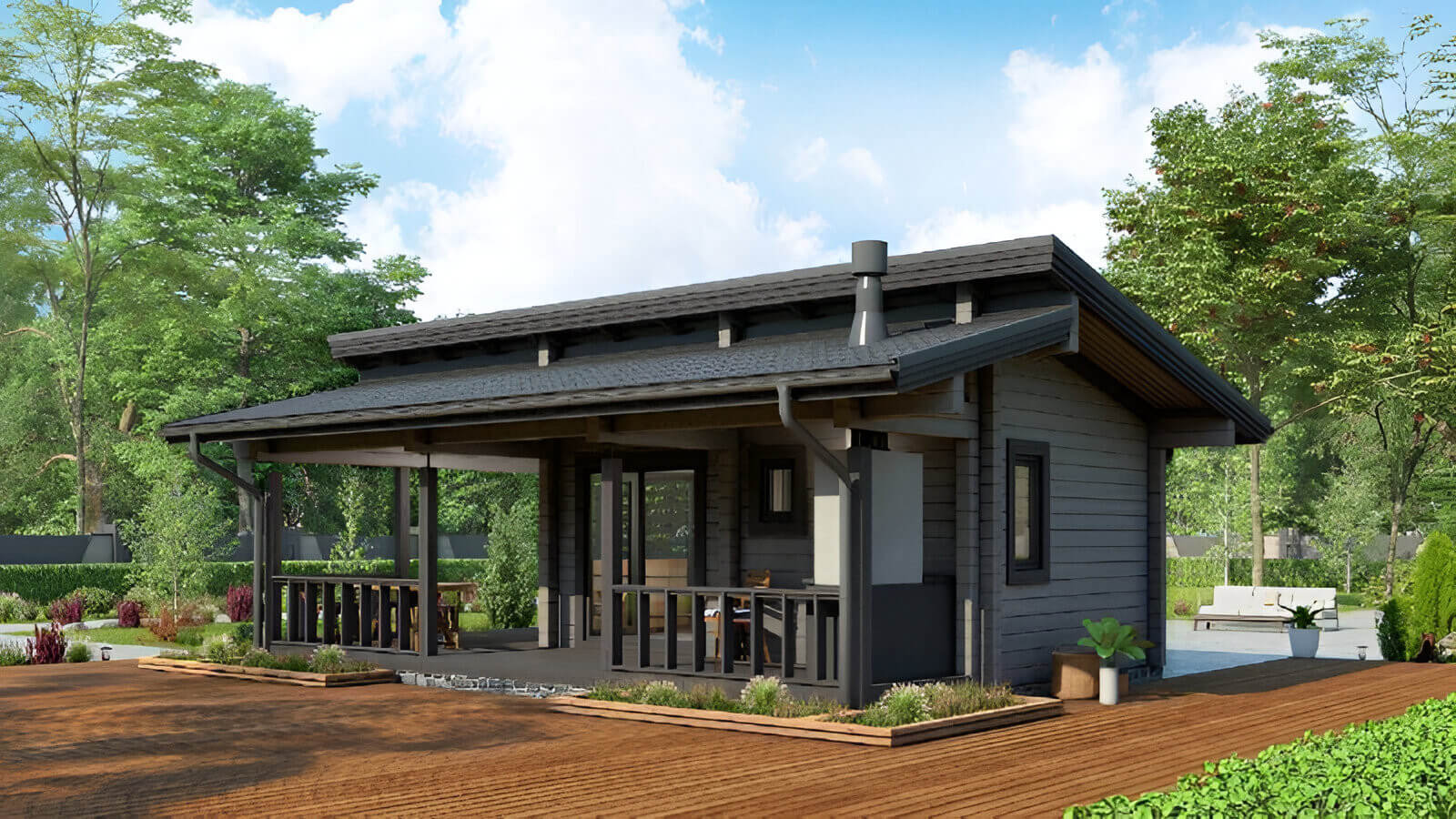 Финская баня из бруса Торонто