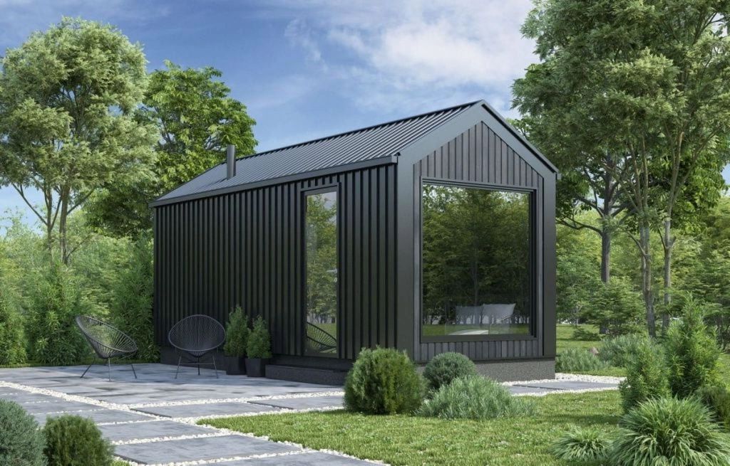 Модульная баня Барнхаус Panorama Classic 4х2,4