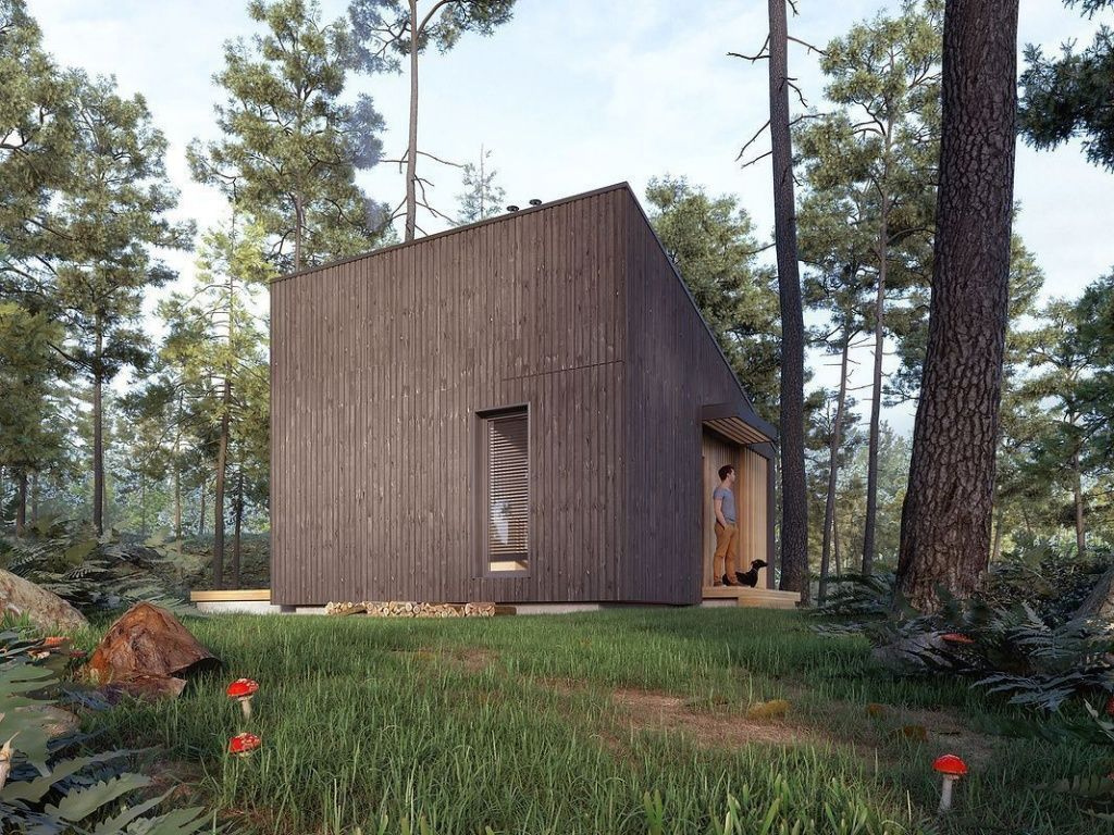 Каркасная баня в стиле барнхаус 6 на 6 Стамбул