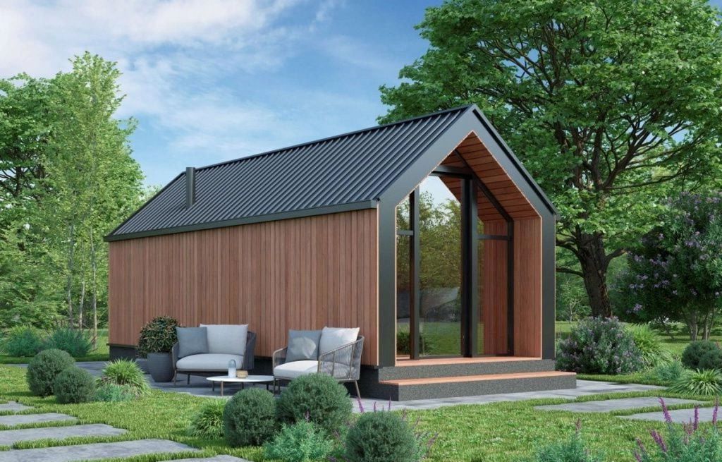 Модульная баня Барнхаус Wood 5х2,4