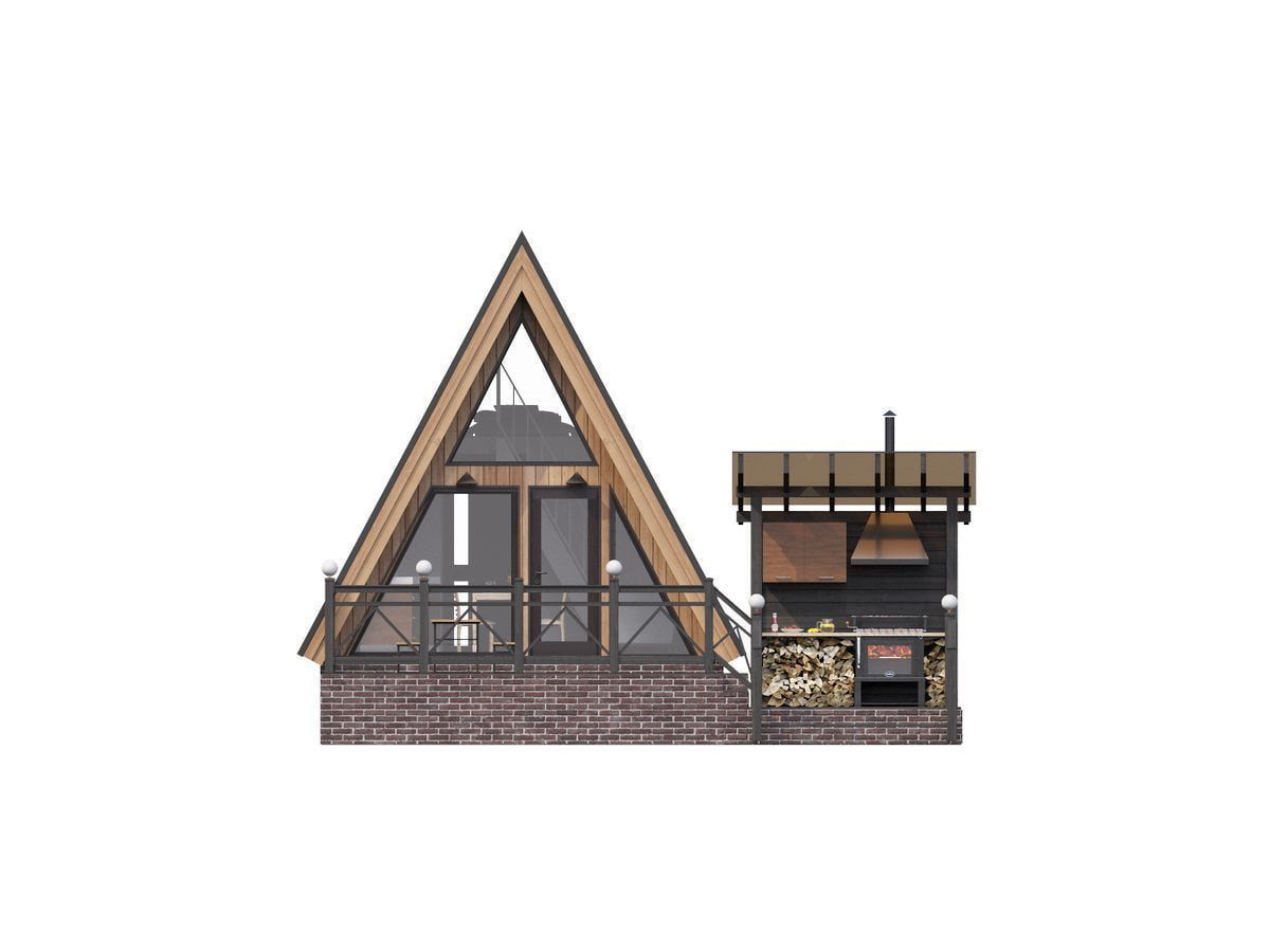 Баня в стиле A-frame Стелла