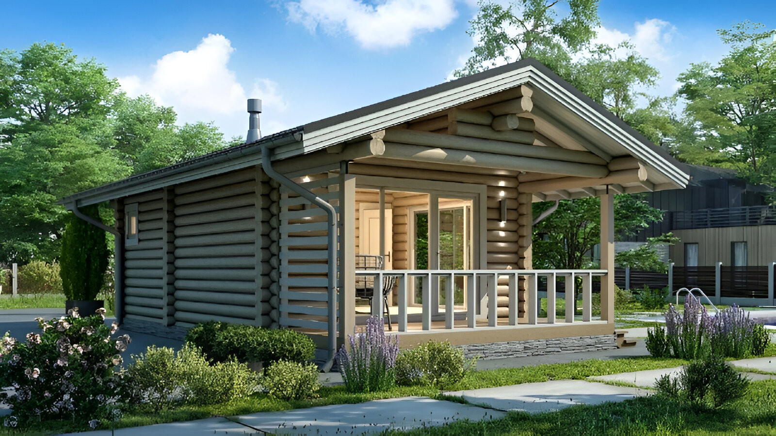 Финская баня из бревна Квебек