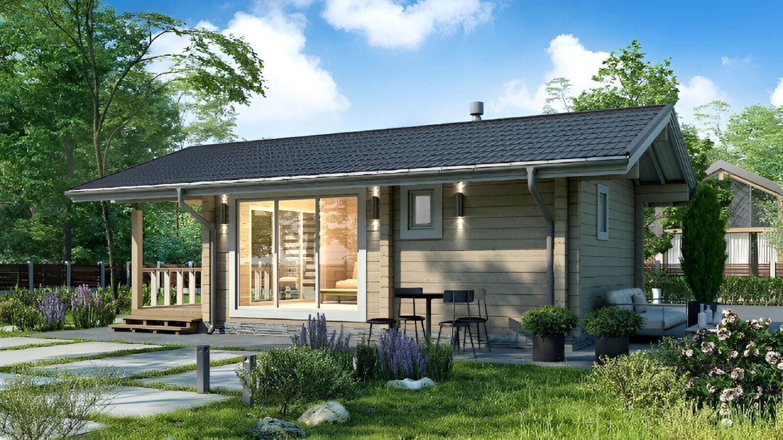 Финская баня из бруса Квебек