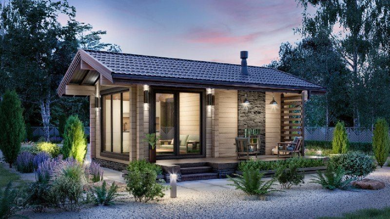 Финская баня из бруса Бостон