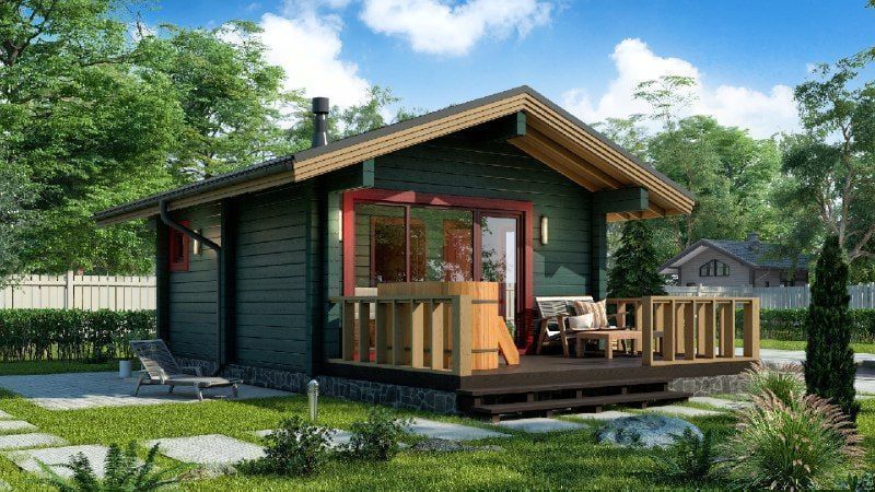 Финская баня из клееного бруса Детройт