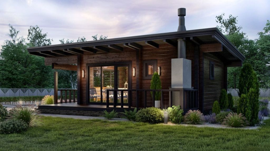 Финская баня из клееного бруса Карпинето