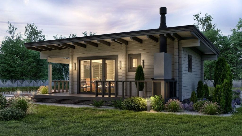 Финская баня из бруса Карпинето