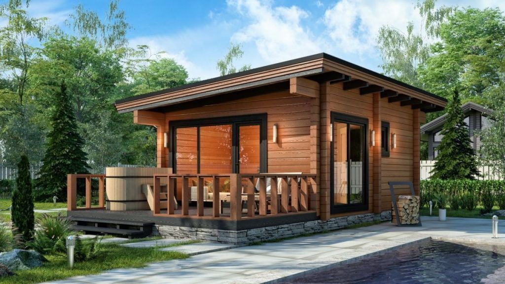 Финская баня из бруса Кассияно