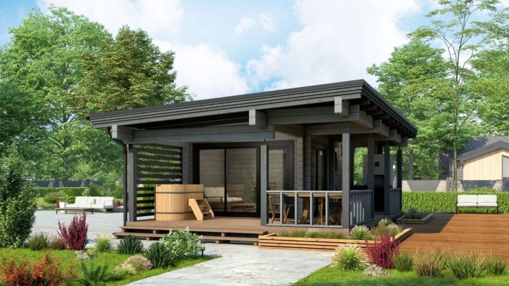 Финская баня из клееного бруса Милето