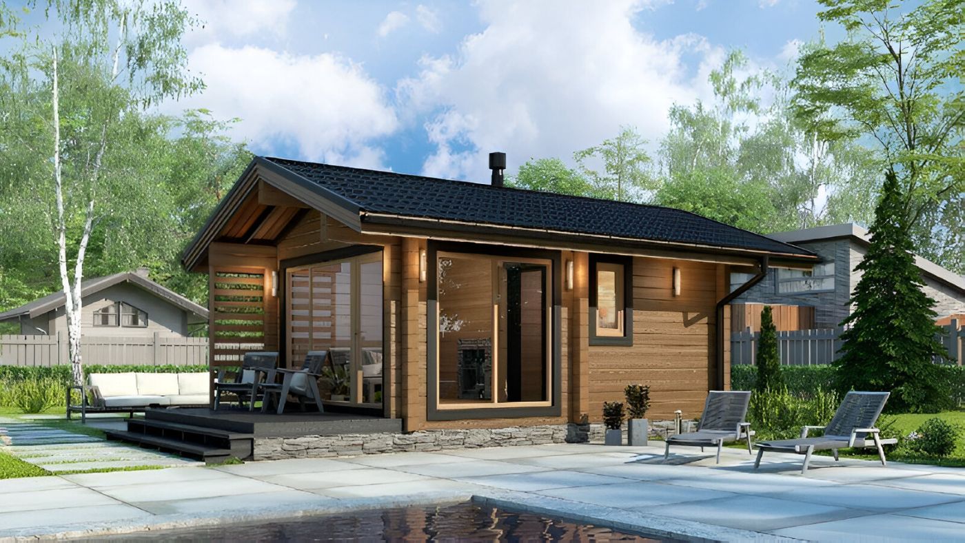 Финская баня из бревна Монреаль