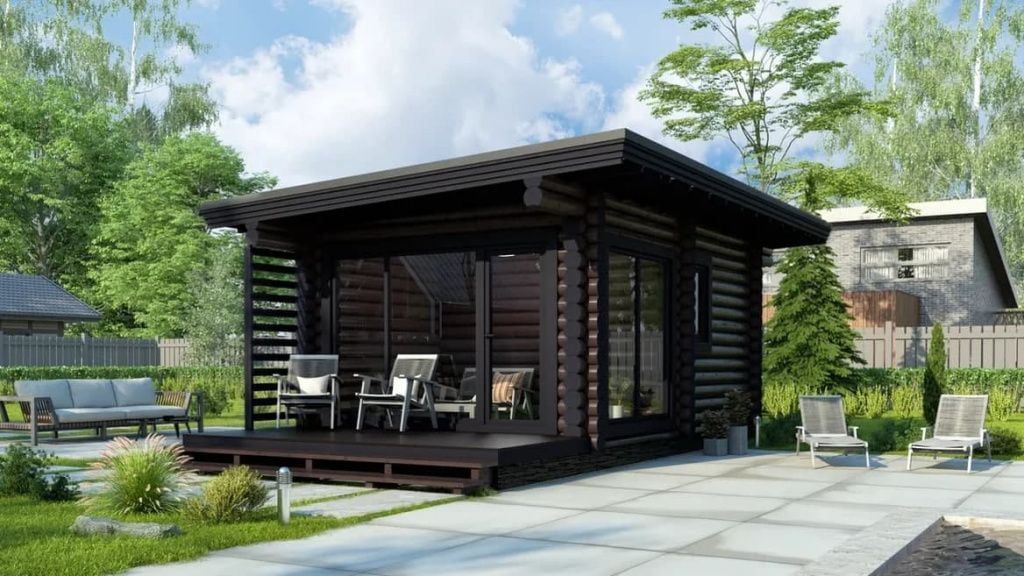 Баня из бревна Ротенбург