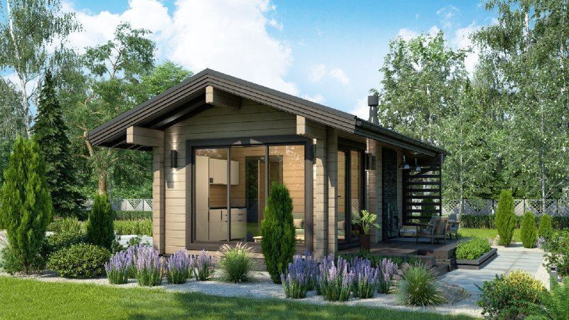 Каркасная баня 6 на 6 Бостон