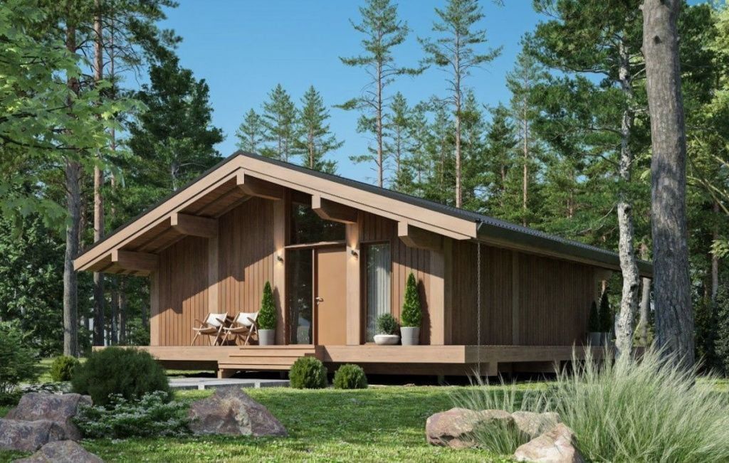 Каркасная баня 8 на 8 Линарес