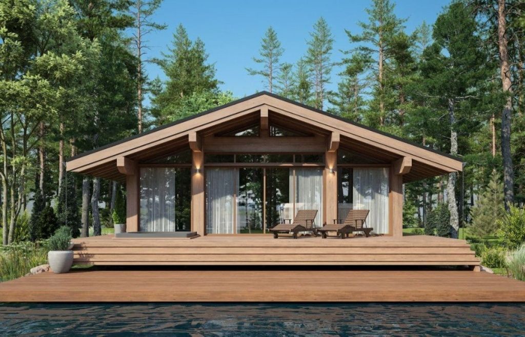 Каркасная баня 8 на 8 Линарес