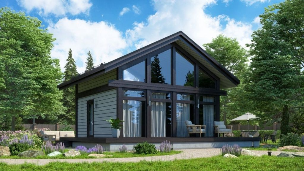 Каркасная баня фахверковая Неаполь