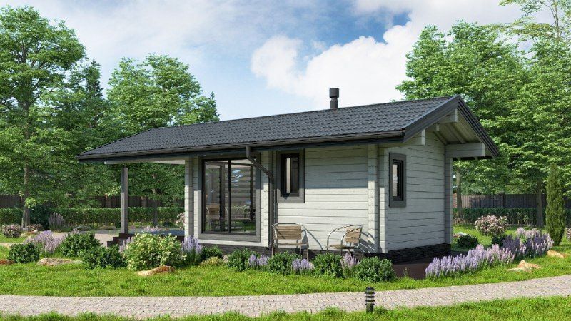 Каркасная баня 9 на 4 Оттава