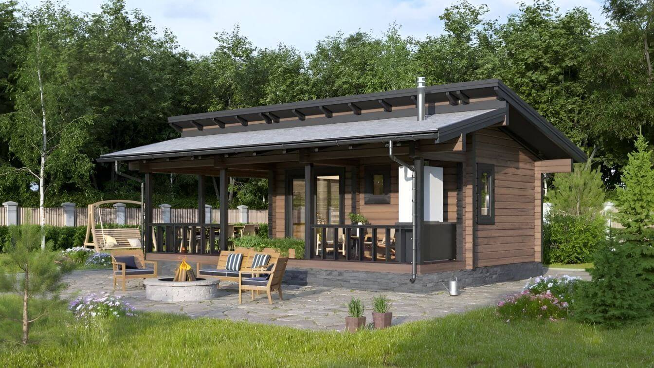 Каркасная баня 9 на 6 Триполи