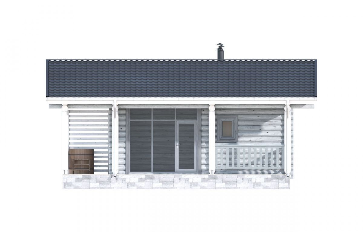 Финская баня из бревна Торнио