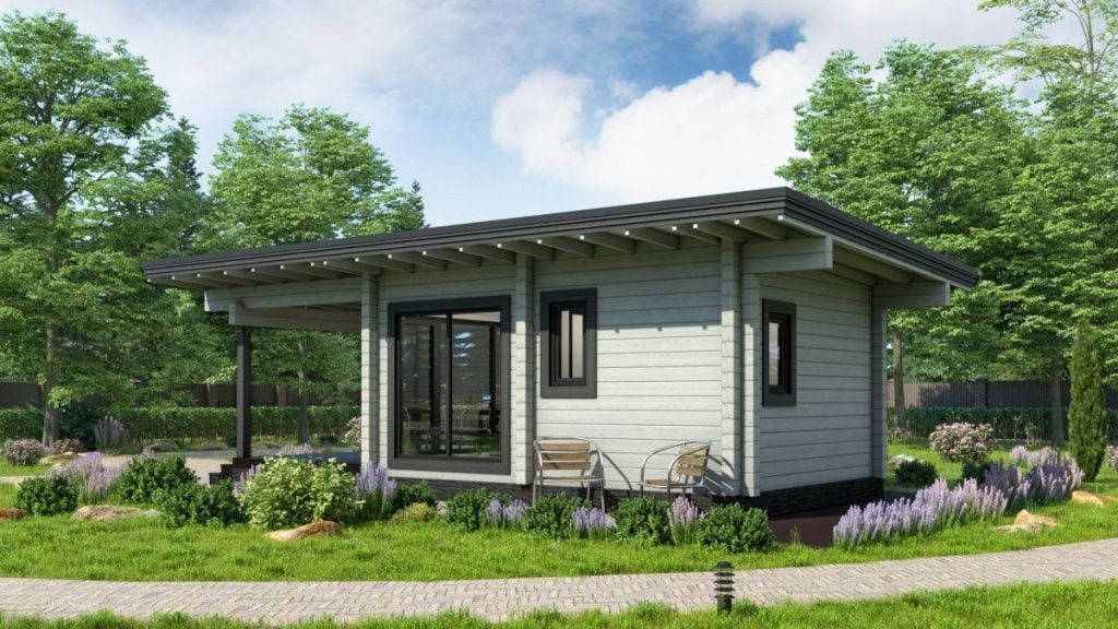 Каркасная баня 9 на 4 Амальфи