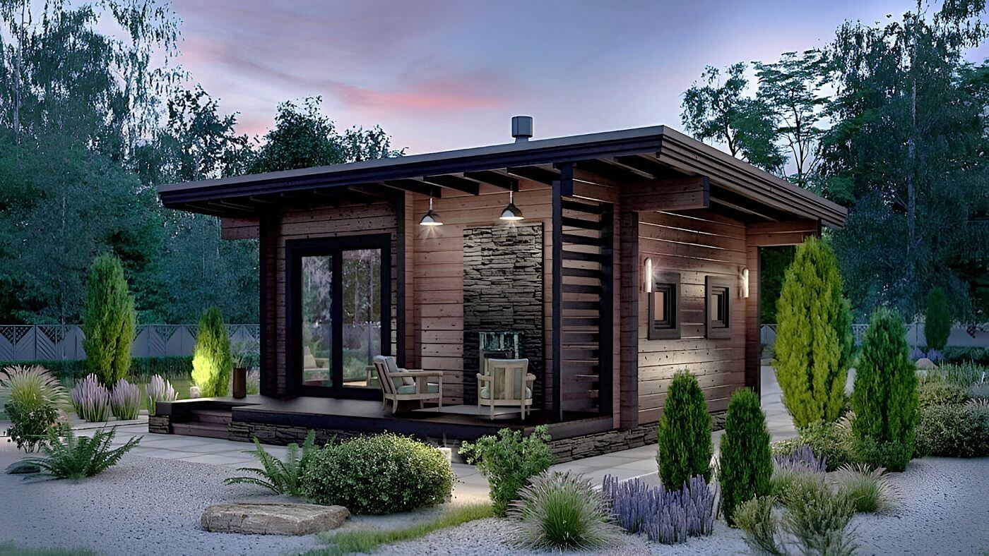 Каркасная баня 6 на 6 Больцано