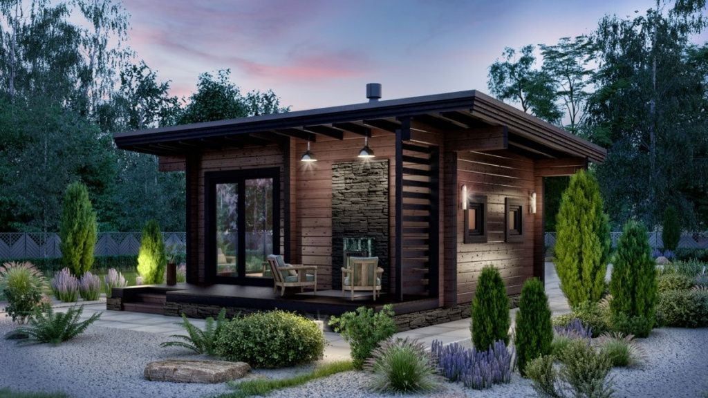 Финская баня из бруса Больцано