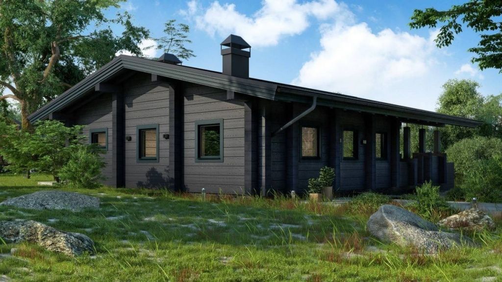 Финская баня из клееного бруса Гамильтон