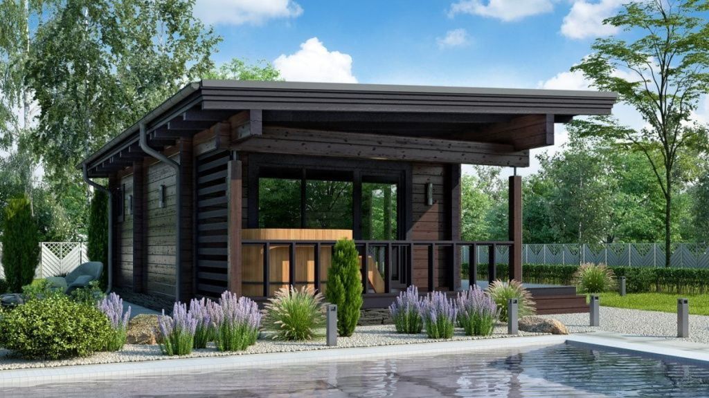 Финская баня из клееного бруса Карпинето