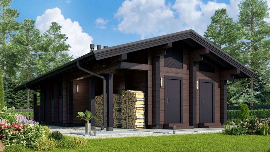 Баня из бруса 12 на 6 Кембридж