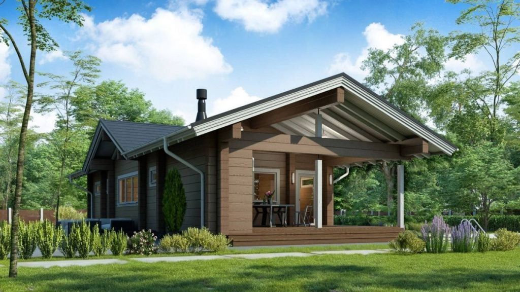 Финская баня из клееного бруса Мичиган