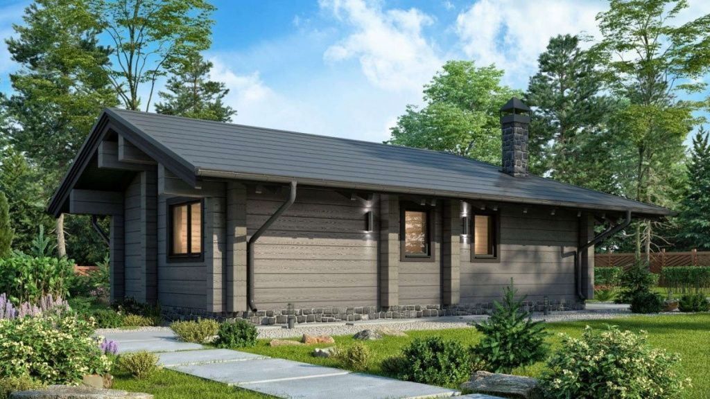 Финская баня из клееного бруса Техас