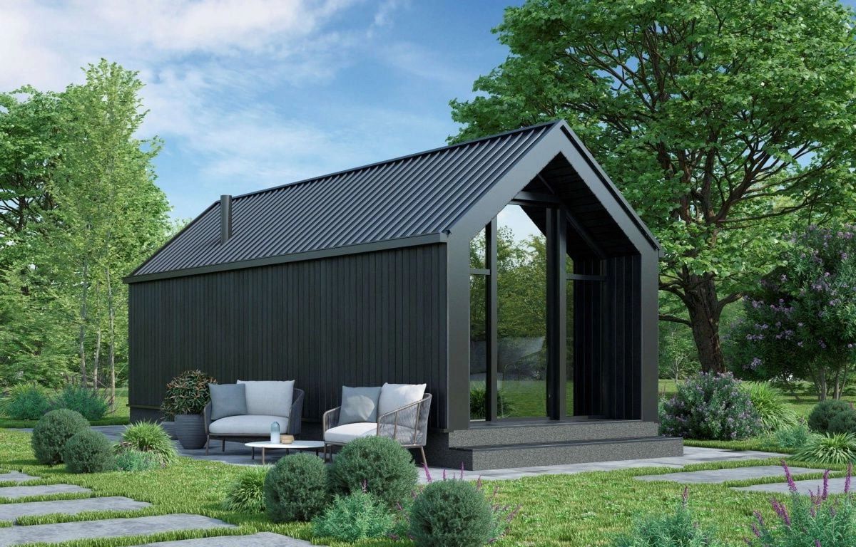 Модульная баня Барнхаус Wood 6х2,4