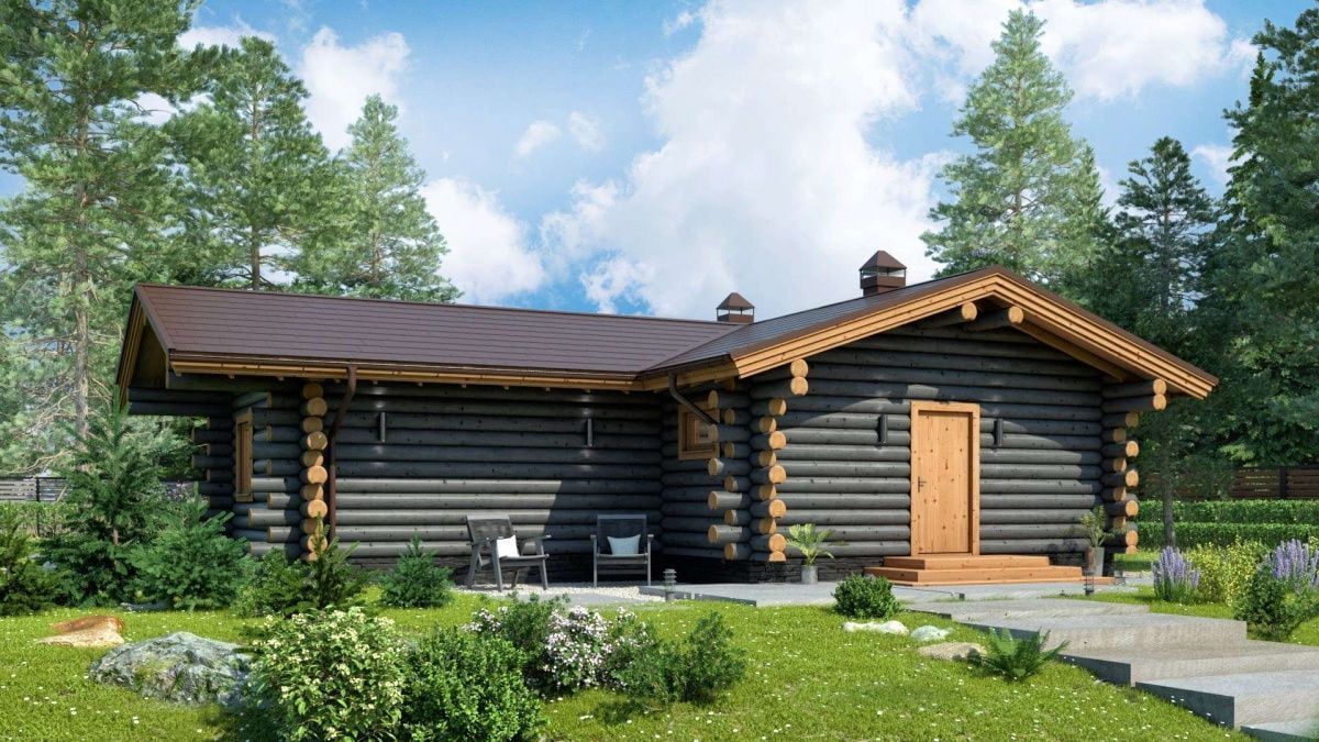 Финская баня из бревна Лондон