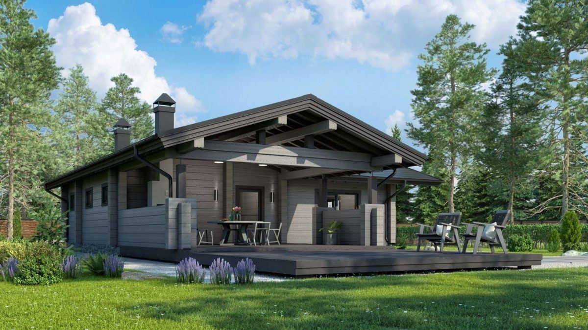 Финская баня из бруса Лондон