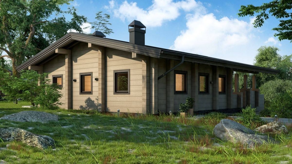 Финская баня из бруса Гамильтон