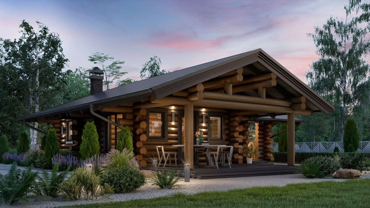 Финская баня из бревна Эдмонтон