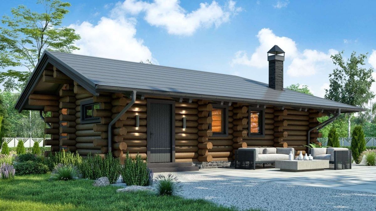 Финская баня из бревна Эдмонтон