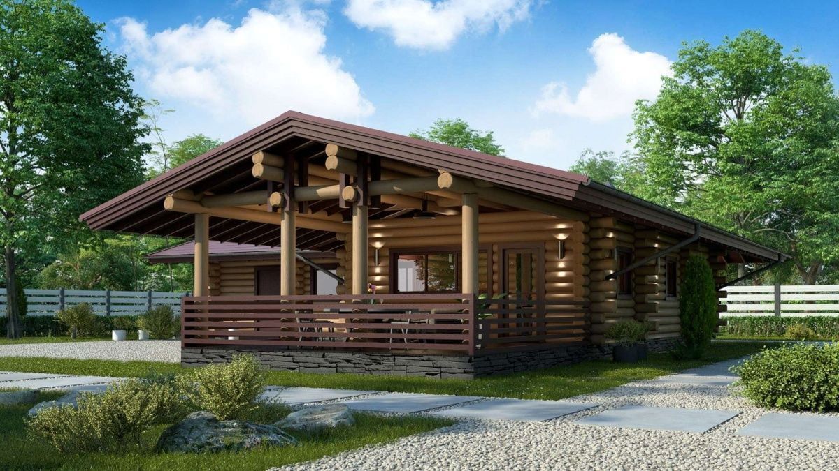 Финская баня из бревна Морейн