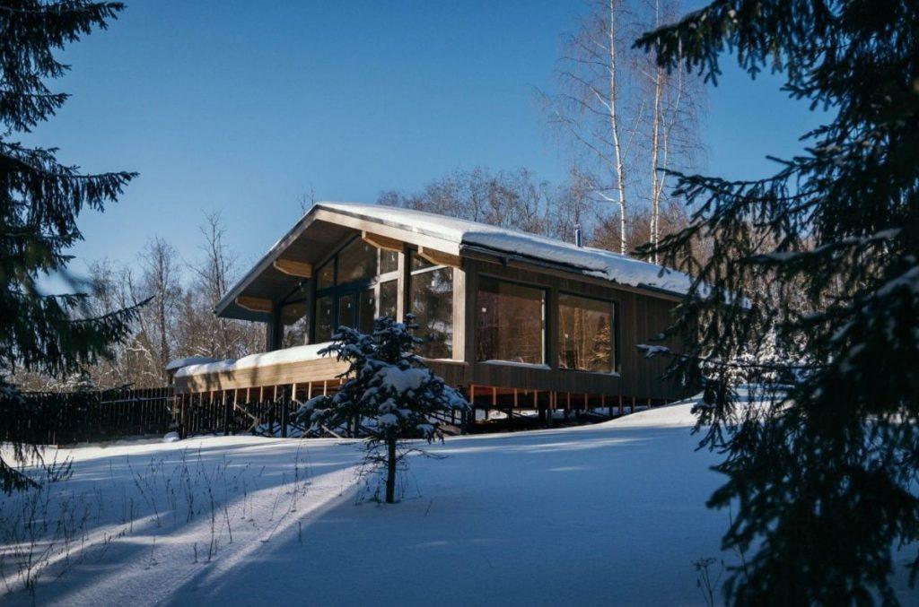 Фахверковая баня «Женева» 8х8 - фото процесса строительства