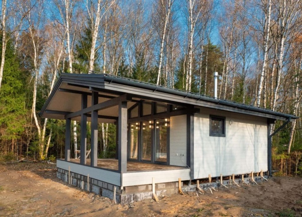 Фахверковая баня «Бремен» 6х9 - фото процесса строительства