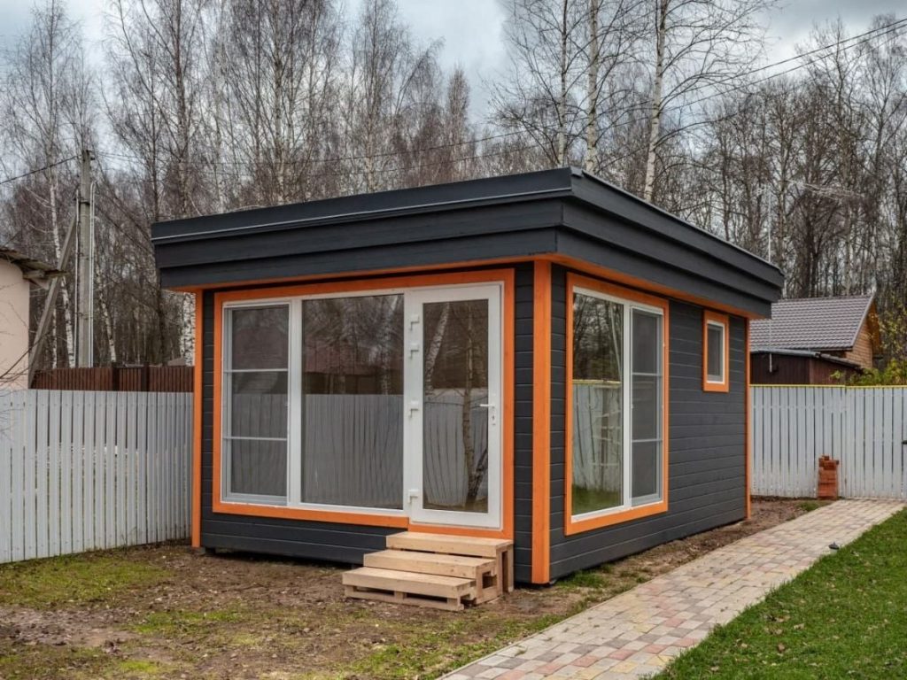 Каркасная баня 4х6 - фото процесса строительства