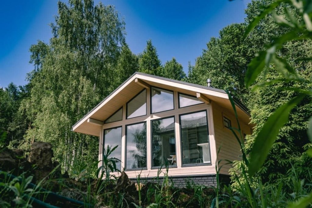 Фахверковая баня «Магдебург», 6х6 - фото процесса строительства