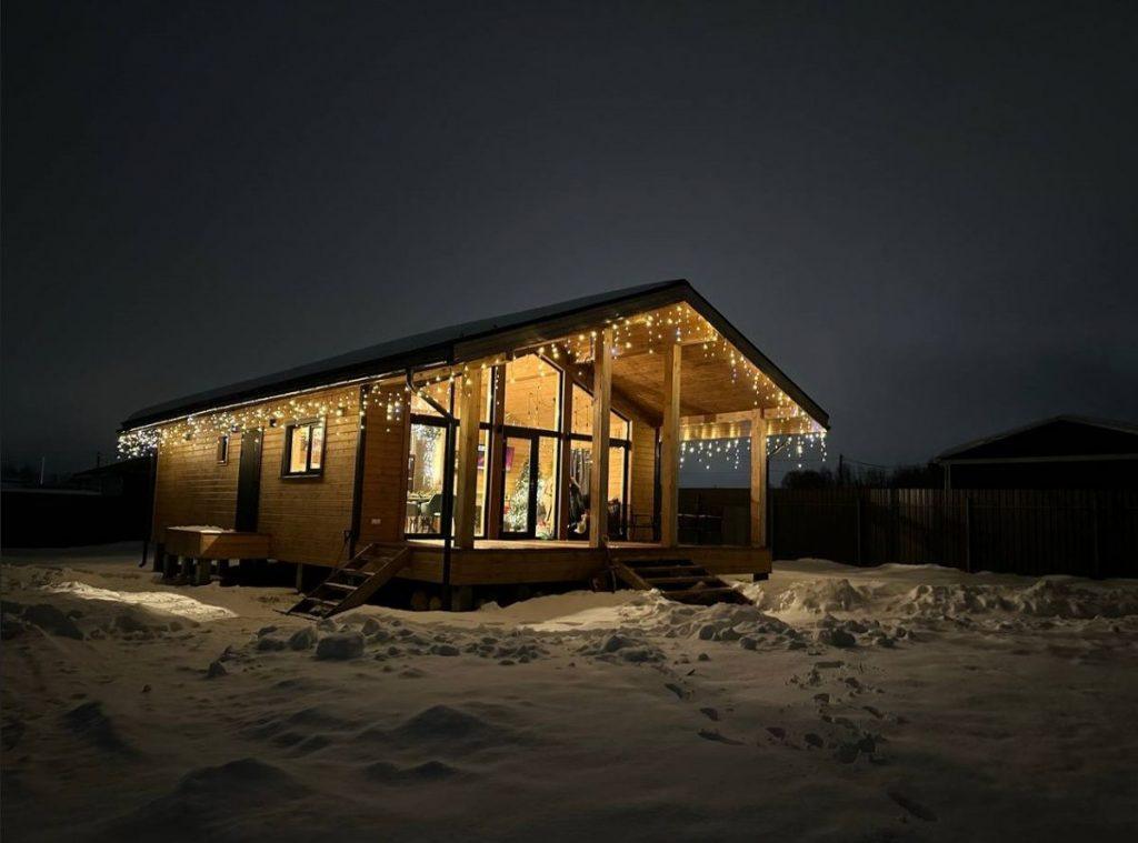 Финская баня 7 на 11 - фото процесса строительства