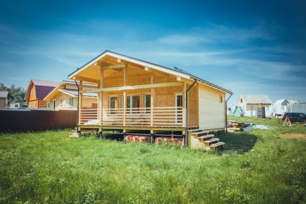 Финская баня «Рейн», 8х8 - фото процесса строительства