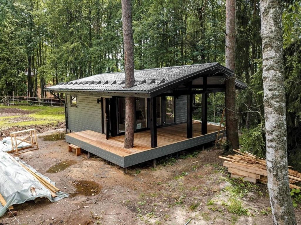 Фахверковая баня «Бремен» 6х9 - фото процесса строительства