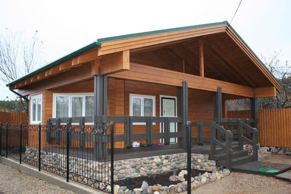 Баня из клееного бруса 8×9 - фото процесса строительства